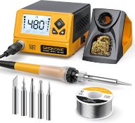 RRP £39.99 SEEKONE Soldering Station with LCD Display, Digital Solder Iron Station 60W 200?-480?