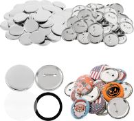RRP £60 Set of 3 x Dyna-Living 200Pcs Buttons Badges Pins 37mm/1.46inch Badge Making Kit Metal Round