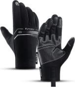 RRP £84 Set of 7 x kyncilor Winter Gloves Warm Gloves for Men Women Anti-Slip Touchscreen Waterproof