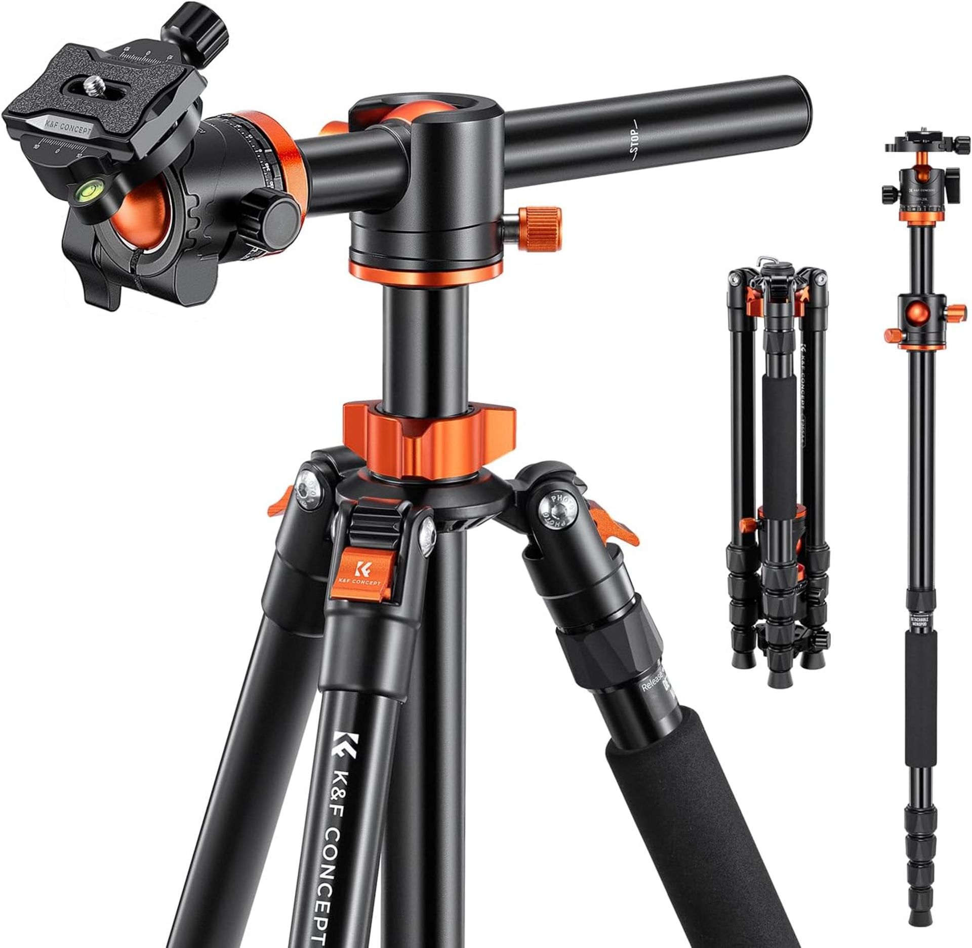 RRP £109 K&F Concept Camera Tripod Monopod 67" Overhead Aluminum Lightweight Tripod with