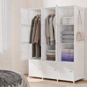 RRP £57.99 JOISCOPE Portable Wardrobe for Bedroom Storage Organizer Closet with Clothes Hanging