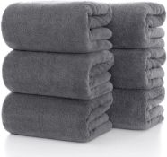 RRP £26.99 Lumimi Towels 6-Piece Soft Microfiber Bath Towel Set Incredibly Absorbent Lightweight
