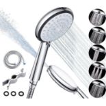 Shower Head and Hose, Yeelan Shower Head high Pressure, 6 Modes Power Shower Head with Shower Head