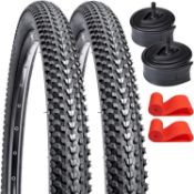 RRP £45.99 YunSCM 2 Pack 29 inch Bike Tyres 29x2.10 ETRTO 54-622 with2 Pack 29" Bike Inner Tubes