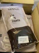 RRP £25.99 MANZI Women's 6 Pairs Classic Opaque Control-Top Tights with Comfort Stretch 70 Denier(