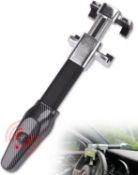 RRP £69.99 Tevlaphee Steering Wheel Lock with Alarm, 120dB, Steering Lock, Car Lock Anti-Theft