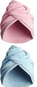 Set of 2 x 2-Pack Microfibre Hair Towel Wrap for Women, Super Absorbent & Quick Drying