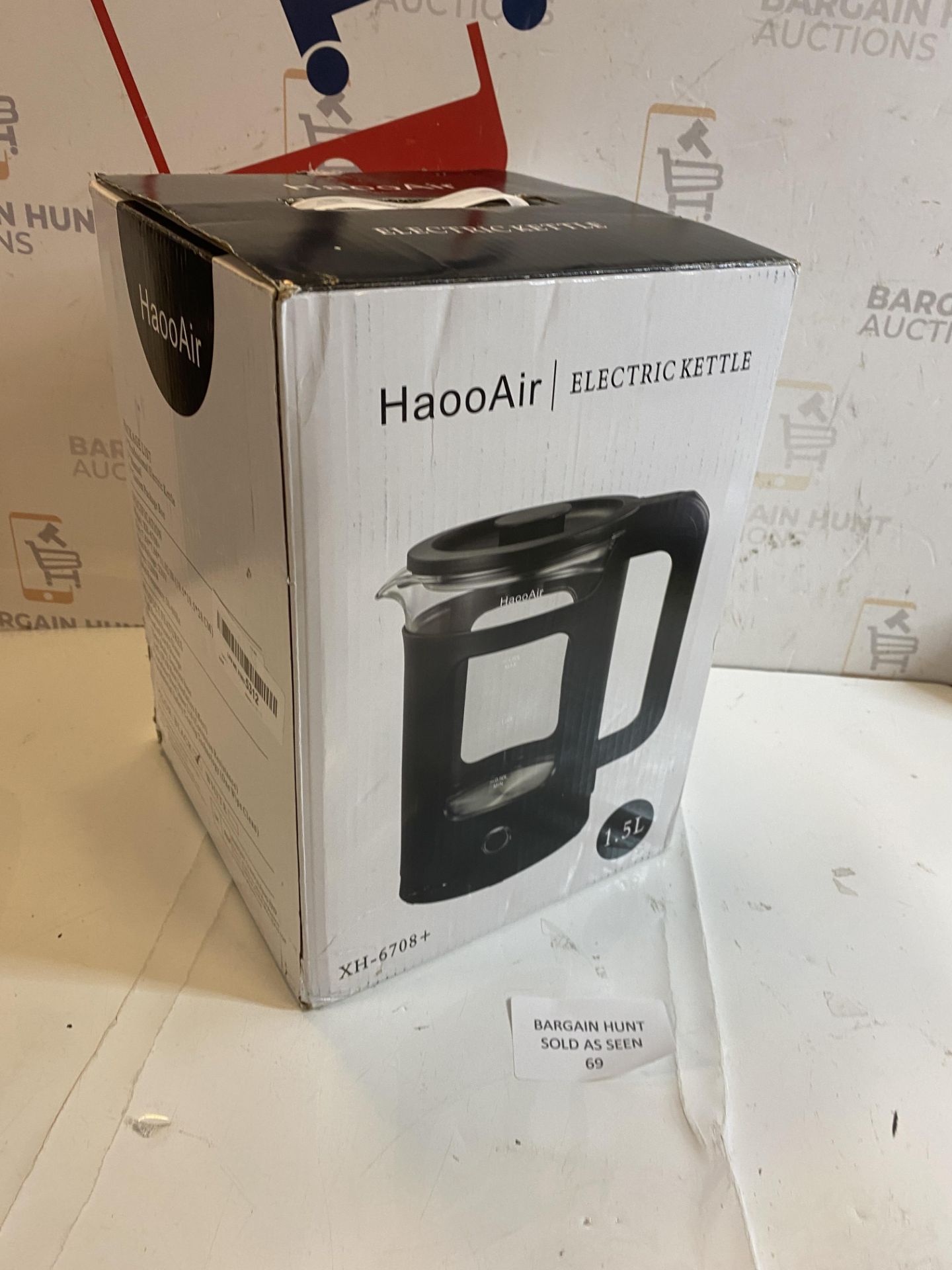 RRP £34.99 Haooair Kettle, 1.5 Liter Electric Kettle with 7 Colored Lights, Easy to Clean Glass - Image 2 of 2