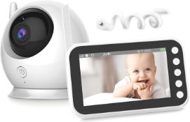 RRP £49.99 MYPIN Baby Monitor, 4.3'' LCD Display Wireless Video Baby Monitor with Camera and Night