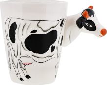 RRP £38 Set of 2 x Servette Home 3D Coffee Mug - Cute Cow Cup