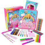 RRP £19.99 Barbie Filled Pencil Case for Girls - School Supplies - Stationery Set With Colour Your