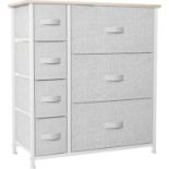 RRP £79.99 YITAHOME Chest of Drawers, Non-Woven Fabric 7-Drawer Storage Organizer Unit, Sturdy Steel