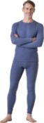 RRP £49.99 LAPASA Men's Waffle Thermal Underwear Set Cotton Long Johns Long Sleeve Base Layer Top