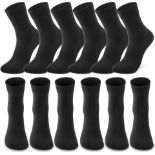 RRP £24 Set of 2 x CAMBIVO 6-Pairs Mens Socks Breathable Socks Insulated Cotton Socks Casual Crew