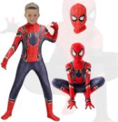 RRP £120, Set of 7 x Kids Theme Party Cosplay Amazing Spider far from Home Jumpsuit, Festive