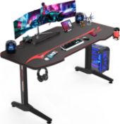 RRP £109 Homall Gaming Desk 140 x 60cm Large Computer Table PC Gaming Desk for Home Office, Metal