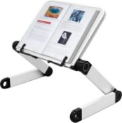 RRP £24.99 Adjustable Book Stand, Height and Angle Adjustable Ergonomic Book Holder with Page
