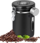 Perome Airtight Coffee Stainless Steel Container, Coffee Storage Set, 600g/21oz/1.8L with 1