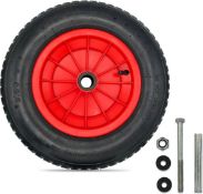 RRP £90 Set of 3 x MxMan 14" Pneumatic Wheelbarrow Tyre 3.50-8 - Wheelbarrow Wheel Replacement,