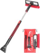 RRP £23.99 COFIT Car Snow Brush Extendable 100cm, Detachable Snow Removal Broom with Squeegee Ice