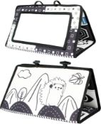 RRP £39 Set of 3 x KAKIBLIN Baby Mirror Toys Black and White High Contrast Toys for Toddlers Safe