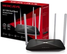 MERCUSYS AC1200 Dual Band Wireless Router, Wi-Fi Speed Up to 867 Mbps/5 GHz + 300 Mbps/2.4 GHz,