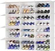RRP £55.99 JOISCOPE Shoe Storage Cabinet Organiser, Multifunctional 3 x 8 Tier Modular Cube Shoe
