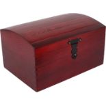 RRP £34.99 Creative Deco Large Wooden Storage Box Burgundy with Lid | 34.5 x 25 x 19.2 cm | Wood