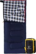 RRP £51.99 REDCAMP Cotton Flannel Sleeping Bags for Camping, 3-Season Warm and Comfortable Adult