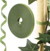 RRP £40 Set of 10 x 25M Green Plant Ties, 10mm Wide Garden Ties Tape Self Adhesive Tape Sticky