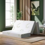 RRP £189 TeQsli Folding Mattress Small Double, 15cm Gel Memory Foam Tri Fold 4FT with Ultra Soft