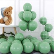 RRP £50 Set of 10 x 100-pack 5 inch Green Balloons, Assorted Latex Balloon Decoration Small
