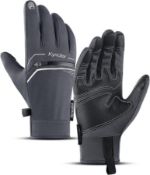 RRP £36 Set of 3 x kyncilor Gloves Warm Gloves Anti-Slip Touchscreen Waterproof Driving Gloves