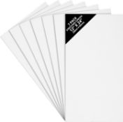 RRP £30.99 Belle Vous 7 Pack Blank Canvas - 30 x 60cm (12 x 24 inches) - Pre Stretched Canvas