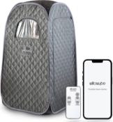 RRP £189 WILLOWYBE Portable Steam Sauna with Bluetooth Control, Steamer, Body Tent, Foldable Chair |