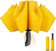 Compact Umbrella Windproof Strong - Automatic Windproof Inverted Umbrellas for Men and Women, 210T