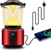 Yonktoo Camping Lights, 10400mAh Camping Lantern USB-C Rechargeable 5 Light Modes and LED Screen,