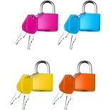 RRP £36 Set of 6 x 4 Pcs Suitcase Locks with Keys, Small Padlocks Luggage Locks