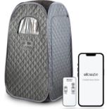 RRP £189 WILLOWYBE Portable Steam Sauna with Bluetooth Control, Steamer, Body Tent, Foldable Chair |