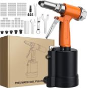 RRP £78.99 AUTOUTLET Pneumatic Duty Air Hydraulic Riveter Tool Kit for Aluminum Iron Stainless Steel