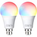 RRP £45 Set of 3 x 2-Pack Fitop WiFi Smart Light Bulb B22 Bayonet, White and Colour Changing Light