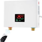 RRP £89.99 Mini Instant Water Heater Instant Electric Water Heater 3000W Constant Temperature