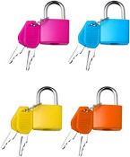 RRP £36 Set of 6 x 4 Pcs Suitcase Locks with Keys, Small Padlocks Luggage Locks