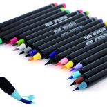 BIGJIYU Coloured Pens Watercolour Drawing Felt Tip Brush Suitable for Artists and Beginner