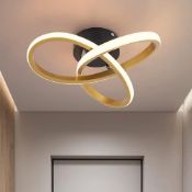 RRP £29.99 Deckrico Ceiling Light Mini LED Chandelier Modern Ceiling Lamp Gold Lighting Fixture,