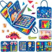 RRP £24 Set of 2 x ARANEE Busy Board Kids Sensory Toys Montessori Toys Skills Board for Preschool