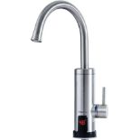 RRP £59.99 Pudin,220V Electric Instant Heater,Supply Hot and Cold Water,Stainless Hot Water Tap with