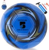RRP £48 Set of 3 x Spolife Football Size 4/5 Official Training Football Indoor & Outdoor Match