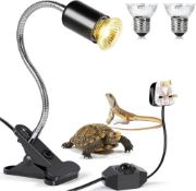 RRP £60 Set of 3 x MILIWAN Tortoise Heat Lamp UVA+UVB Basking Lamp Reptile Heat Lamp with Holder