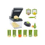 Vegetable Chopper 14-in-1 Vegetable Chopper Multifunctional Kitchen Peeler with Container and